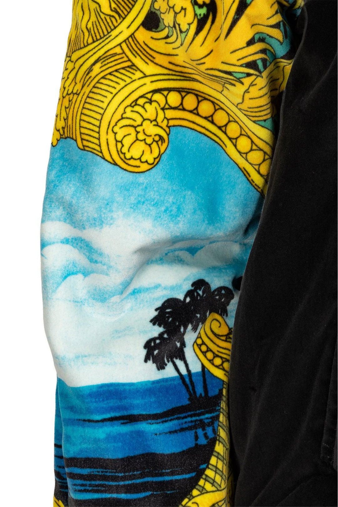 H & M x Versace Size M Men's Barocco & Animal Print Velvet Bomber Jacket