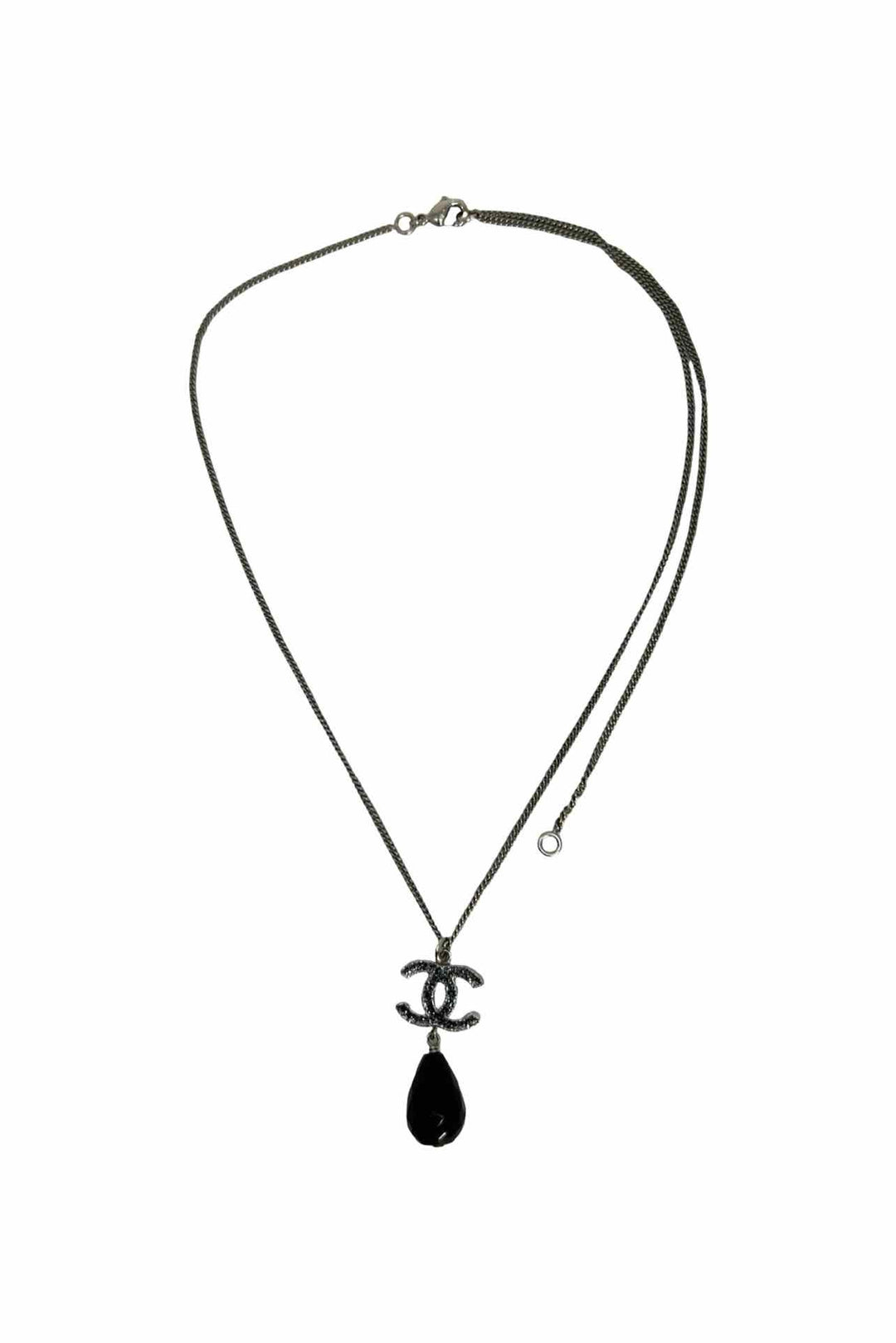 Chanel 2010 CC Logo Drop Necklace