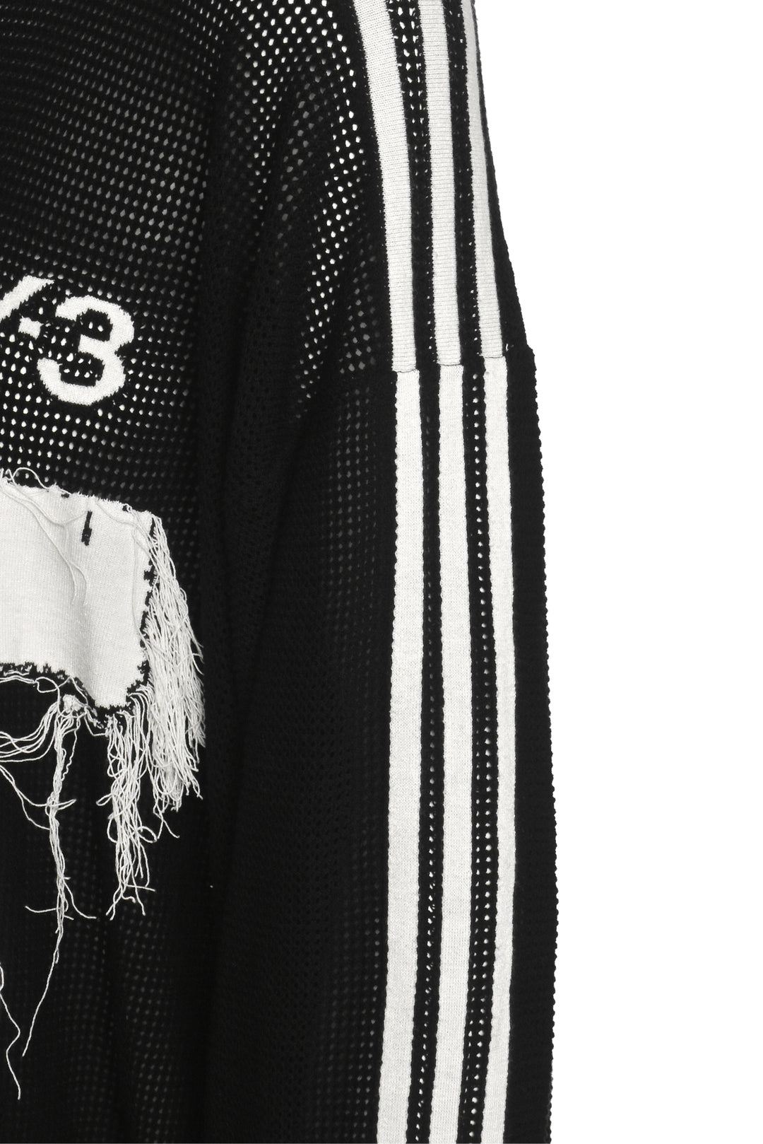 Y3 Size 2X Graphic Knit Distressed Crew Sweater