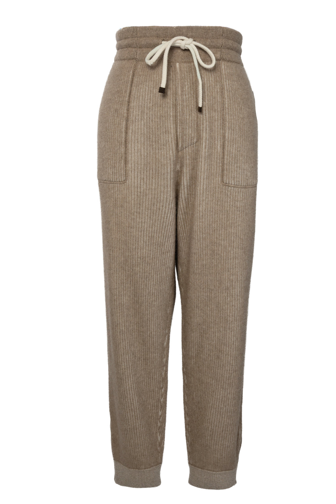 Brunello Cucinelli Size XL Men's Tapered Ribbed Cashmere Sweatpants