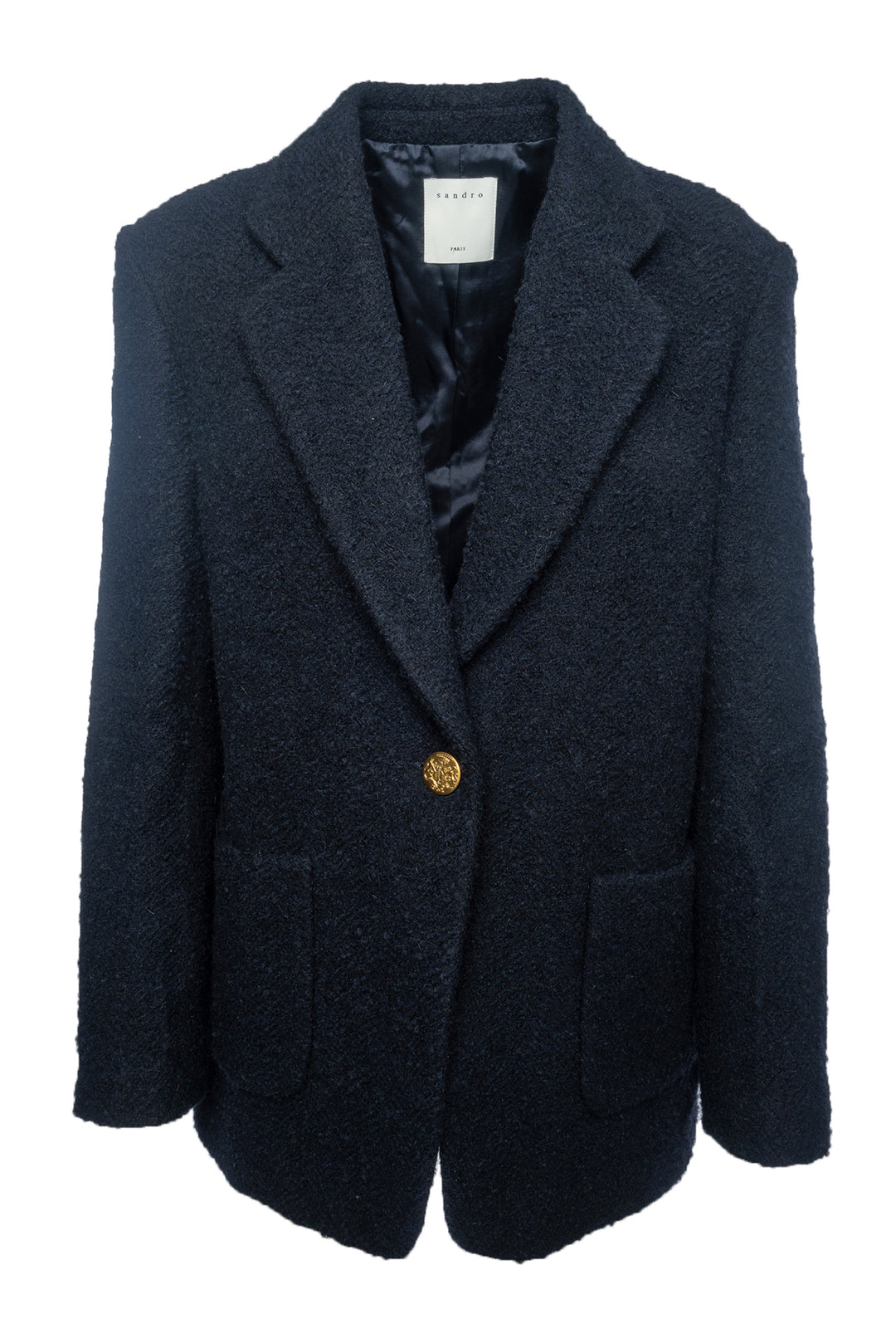 Sandro Size 40 Cotton-Wool Blend Blazer