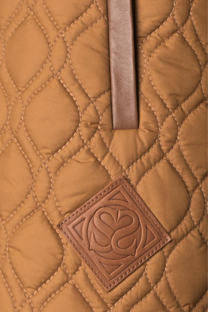 Sandro Size 36 Markle Leather Trim Hooded Quilted Coat