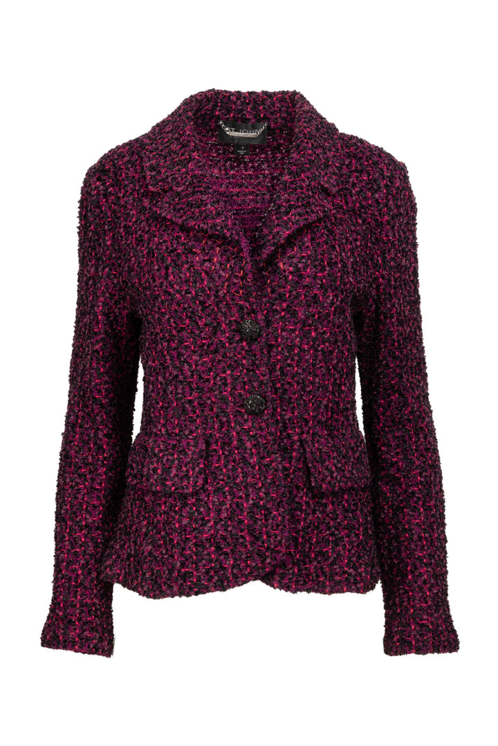 St. John Couture Size 10 Tweed Button-Up Jacket