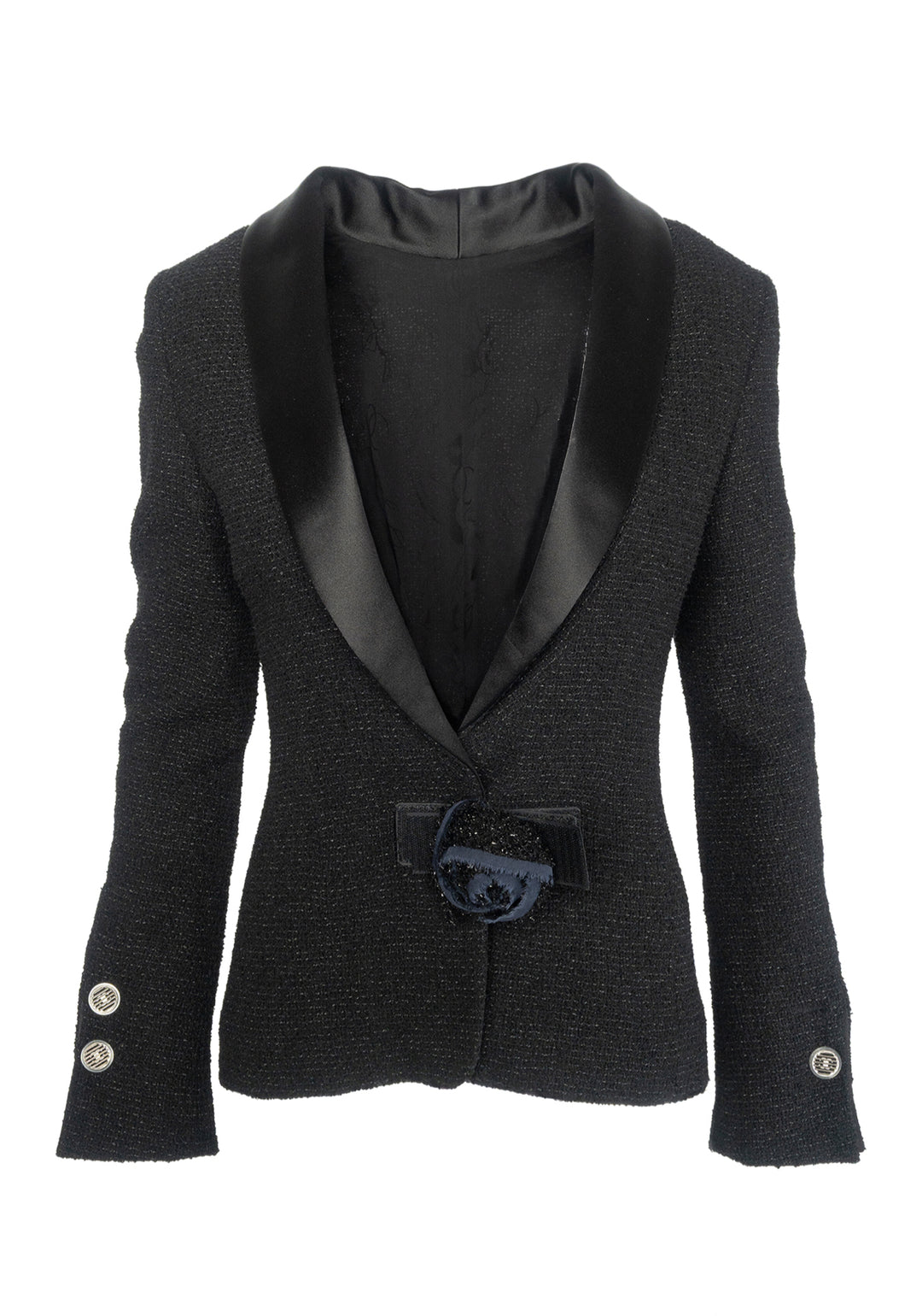 Chanel Size 38 Rosette Detail Blazer