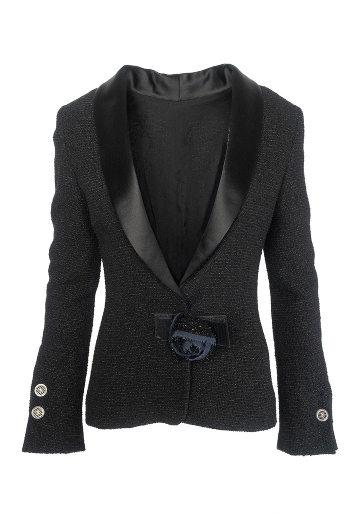 Chanel Size 38 Rosette Detail Blazer