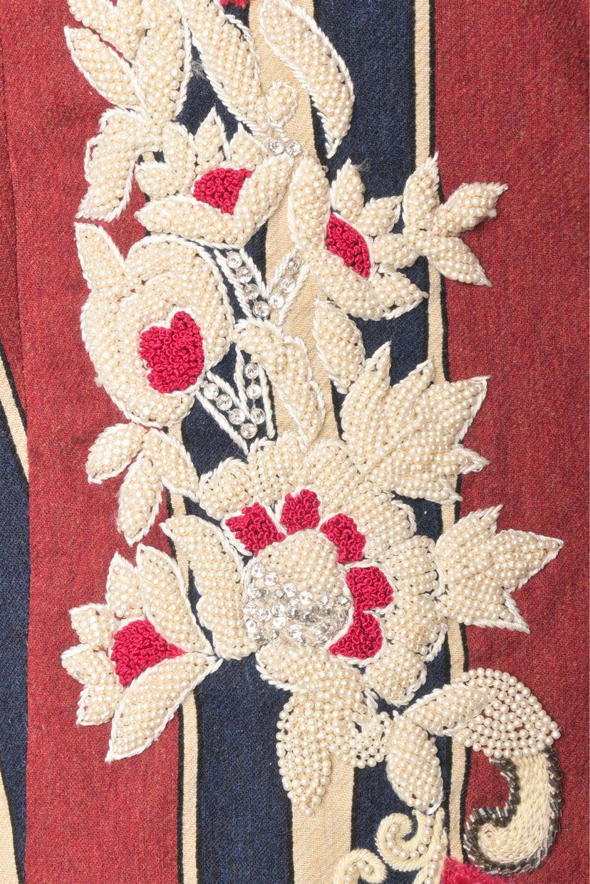 Dries Van Noten Size 42 Bead Embellished Wool Blazer