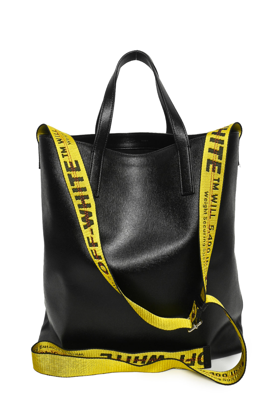 Off White Binder Diag Saffiano Tote