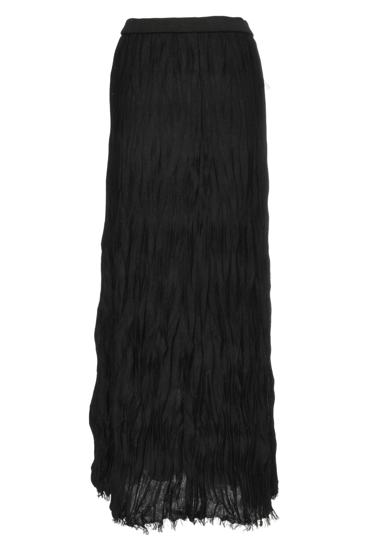 Y's Size 2 Crinkle Knit Midi Skirt