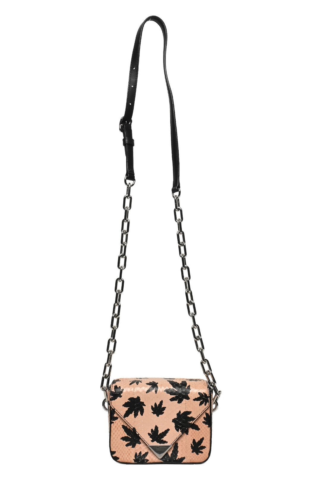 Alexander Wang Leaf Print Mini Prisma Envelope Chain Sling Crossbody