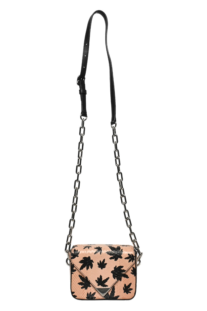 Alexander Wang Leaf Print Mini Prisma Envelope Chain Sling Crossbody