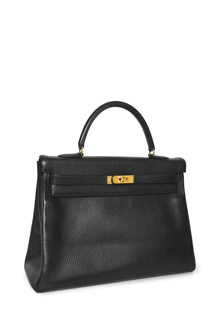 Hermes 1995 Kelly 35 Retourne in Ardennes Leather