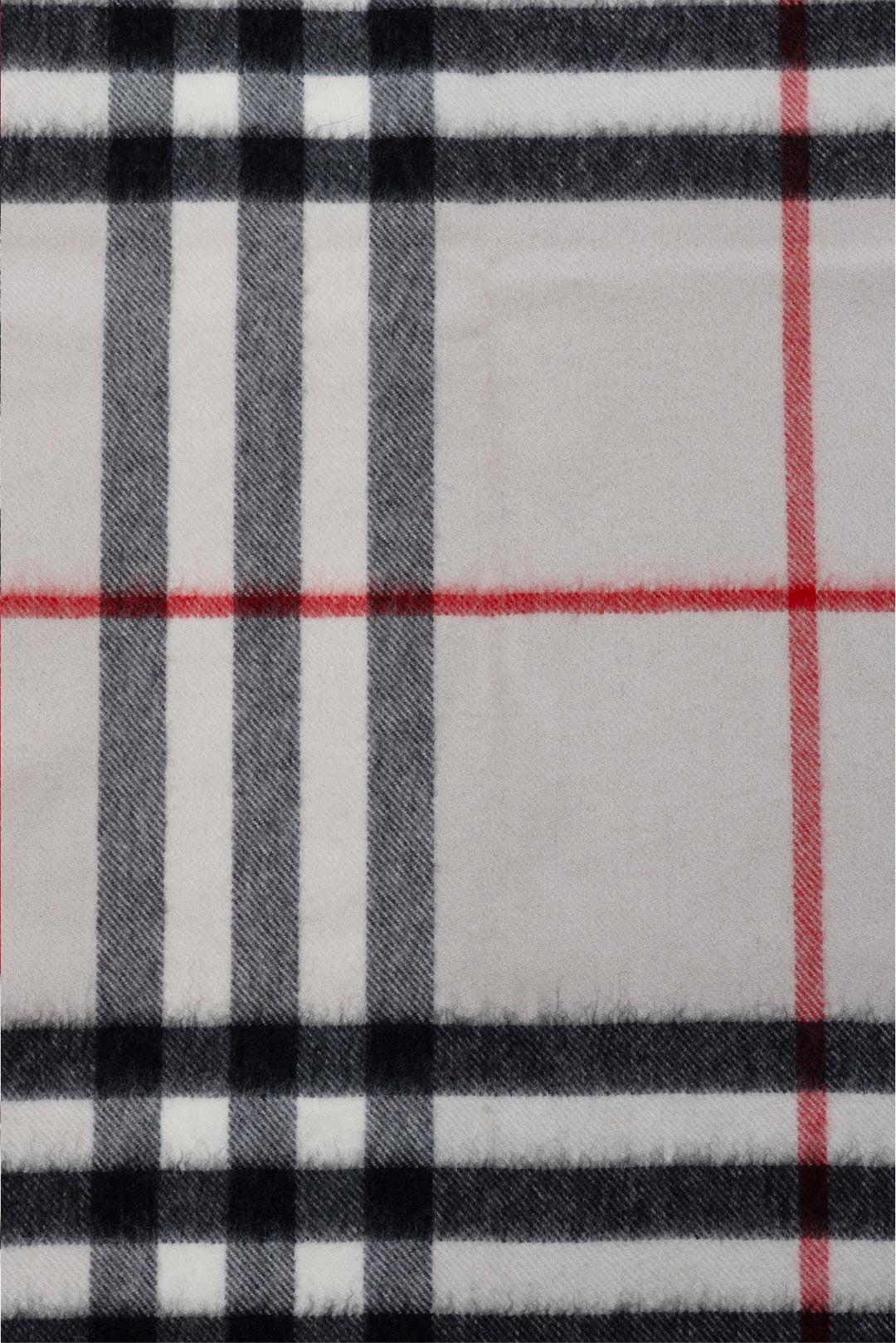 Burberry Cashmere Fringe Check Scarf