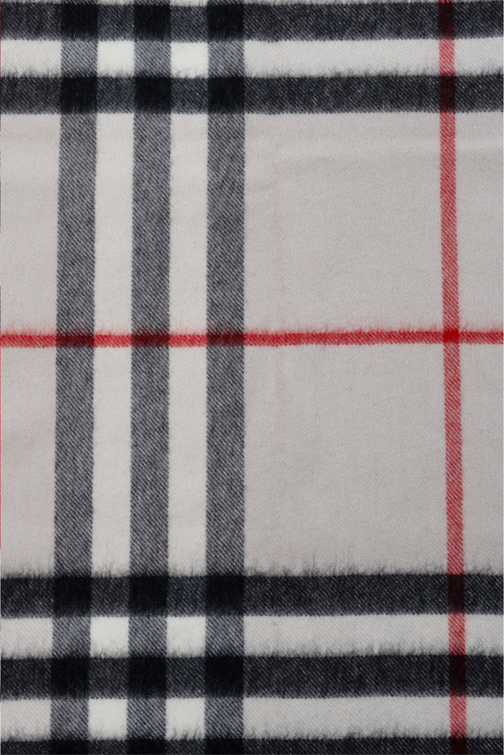 Burberry Cashmere Fringe Check Scarf