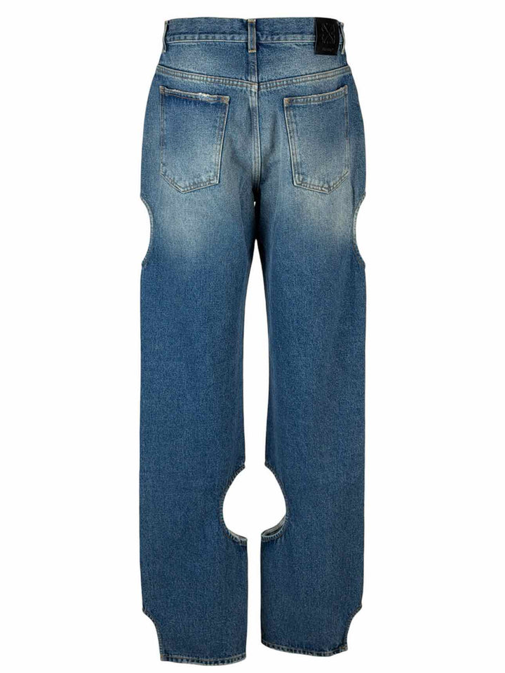 Off White Size 29 Cutout Straight Jeans