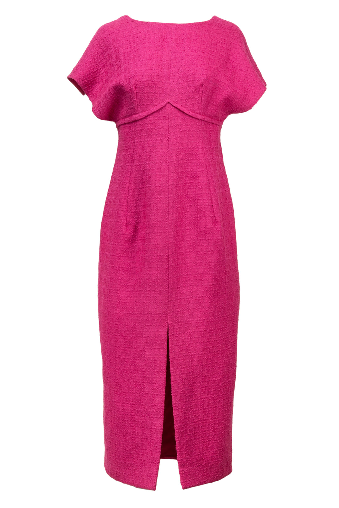 Carolina Herrera Size 6 Wool Blend Tweed Midi Dress