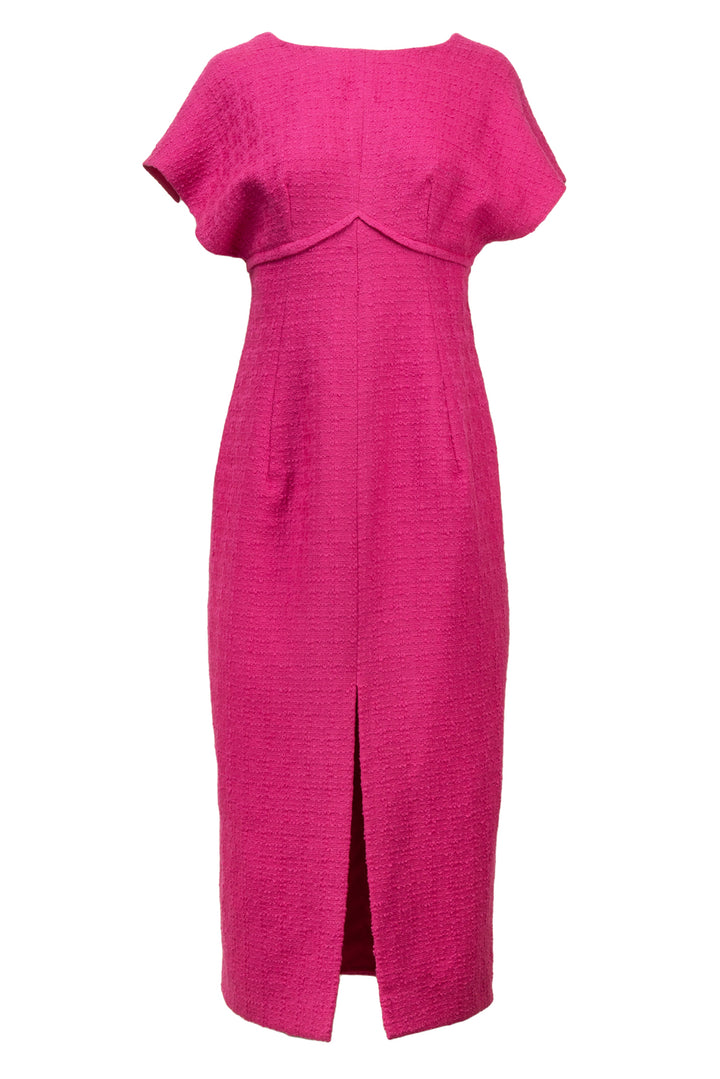 Carolina Herrera Size 6 Wool Blend Tweed Midi Dress