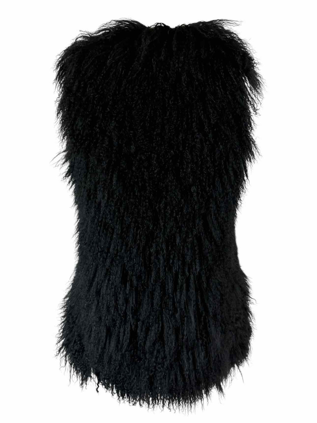 Alice + Olivia Size S Oversized Dyed Lamb Fur Vest
