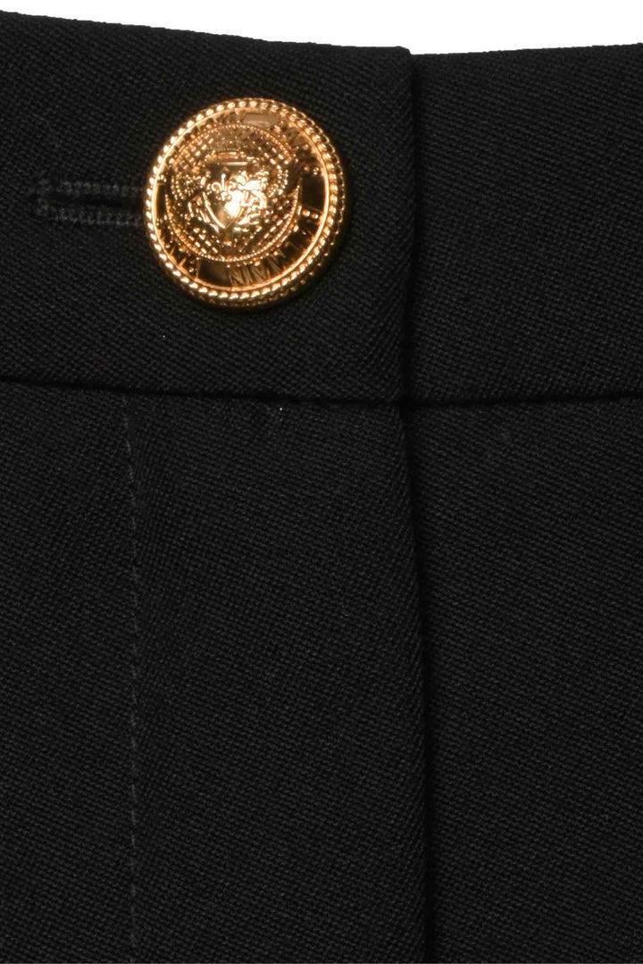 Balmain Size 2 Wool High-Waisted Bike Shorts