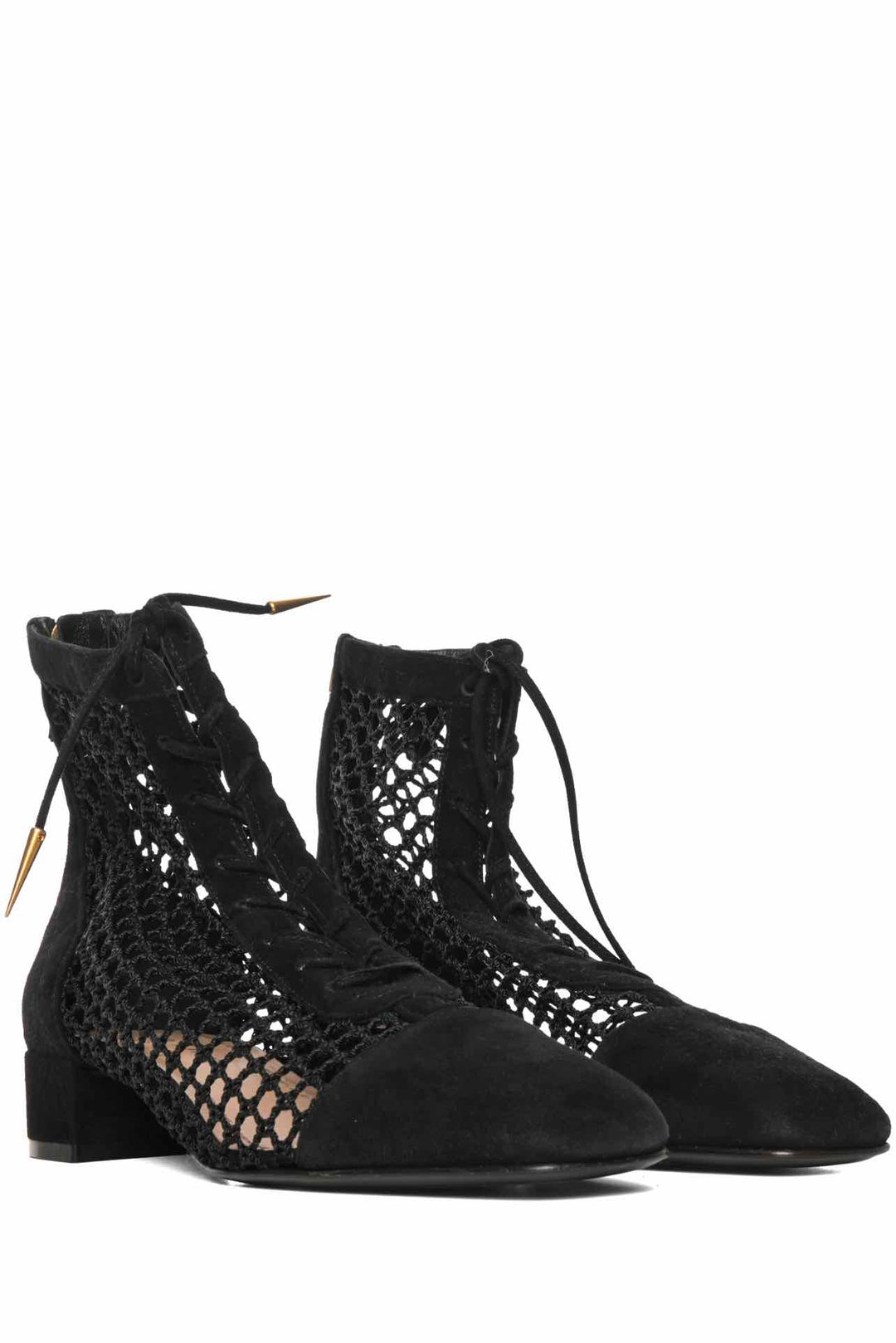 Dior Size 35 Suede & Fishnet Naughtily-D Ankle Boots