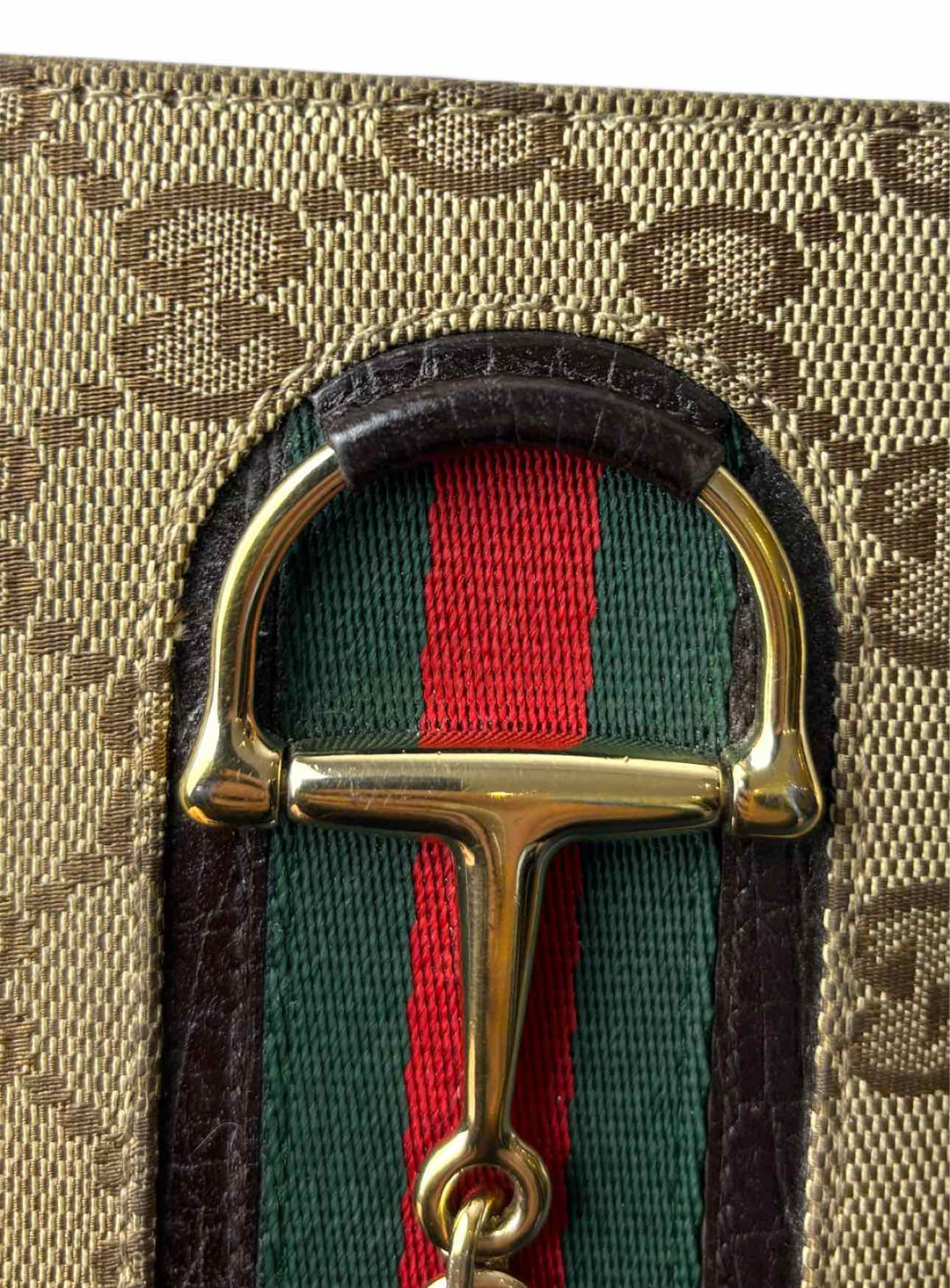 Gucci Monogram Canvas Web Hasler Horsebit Wallet