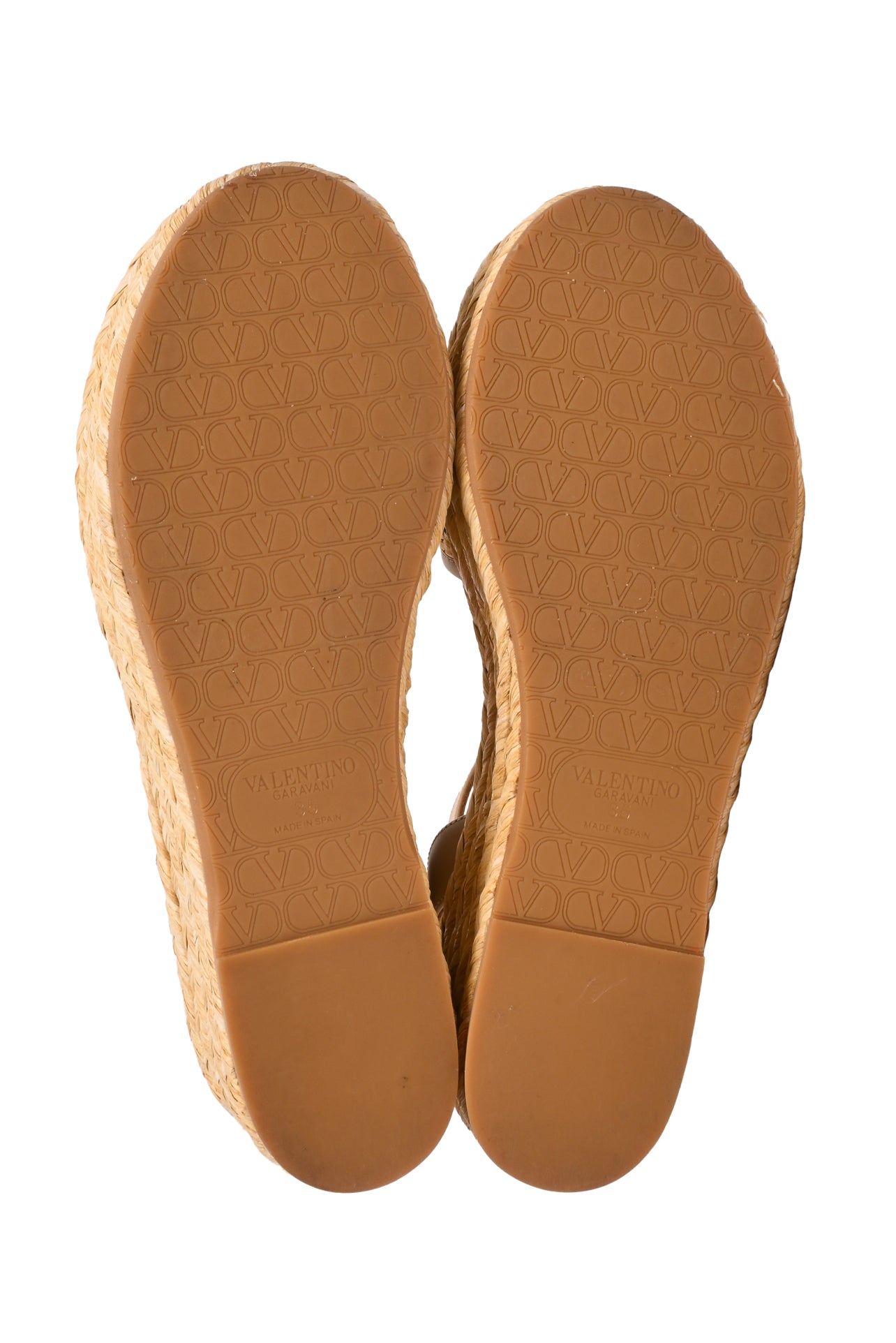 Valentino Size 35 Bribri Woven Floral Raffia Platform Espadrille