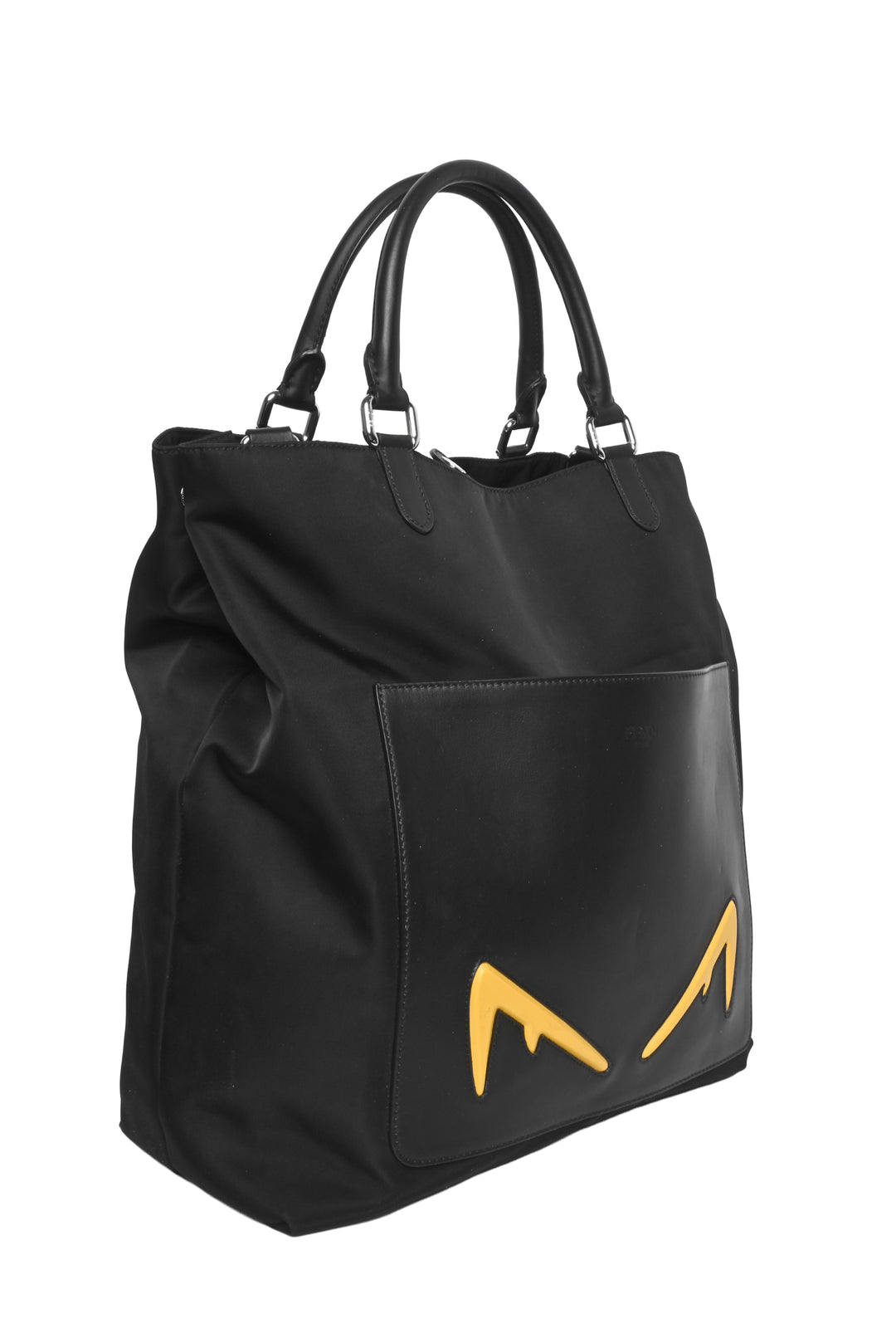 Fendi Men's Diabolic Eyes Nylon & Leather Tote