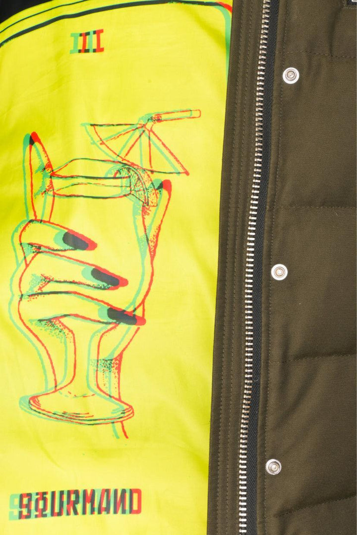 Moose Knuckles Size M Leather Trim Quilted Down Coat