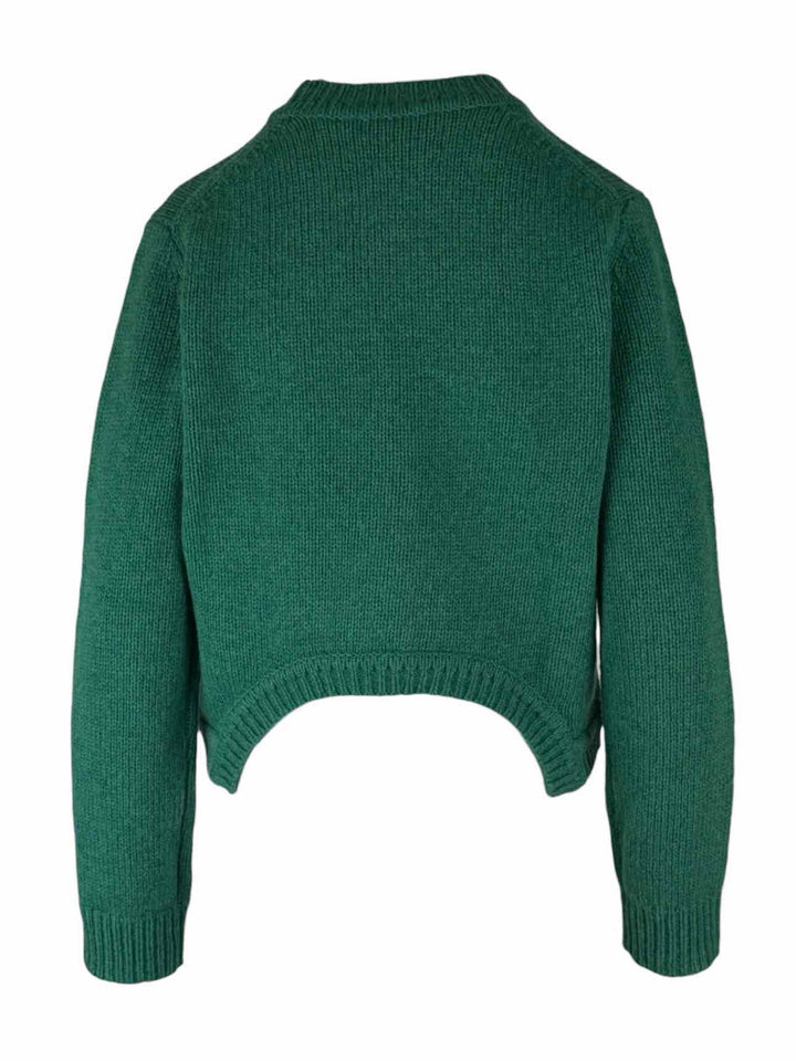 Tibi Size S Soft Lambswool Shrunken Crewneck Pullover Sweater