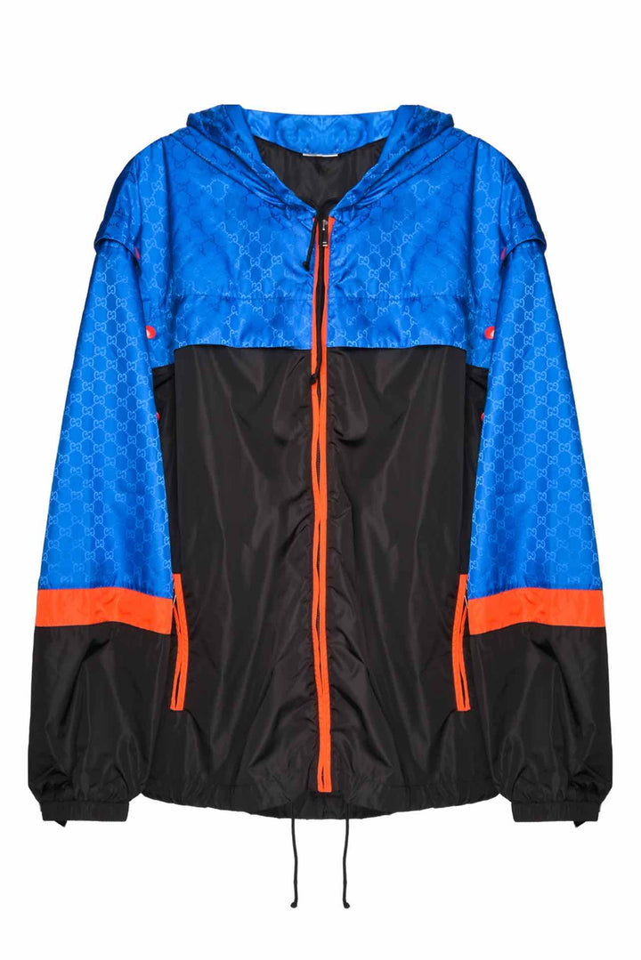 Gucci Size S Men's GG Nylon Hooded Windbreaker Jacket