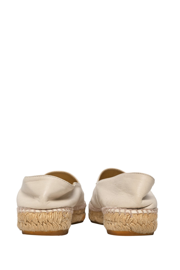 Chanel Size 37 Lambskin CC Espadrilles