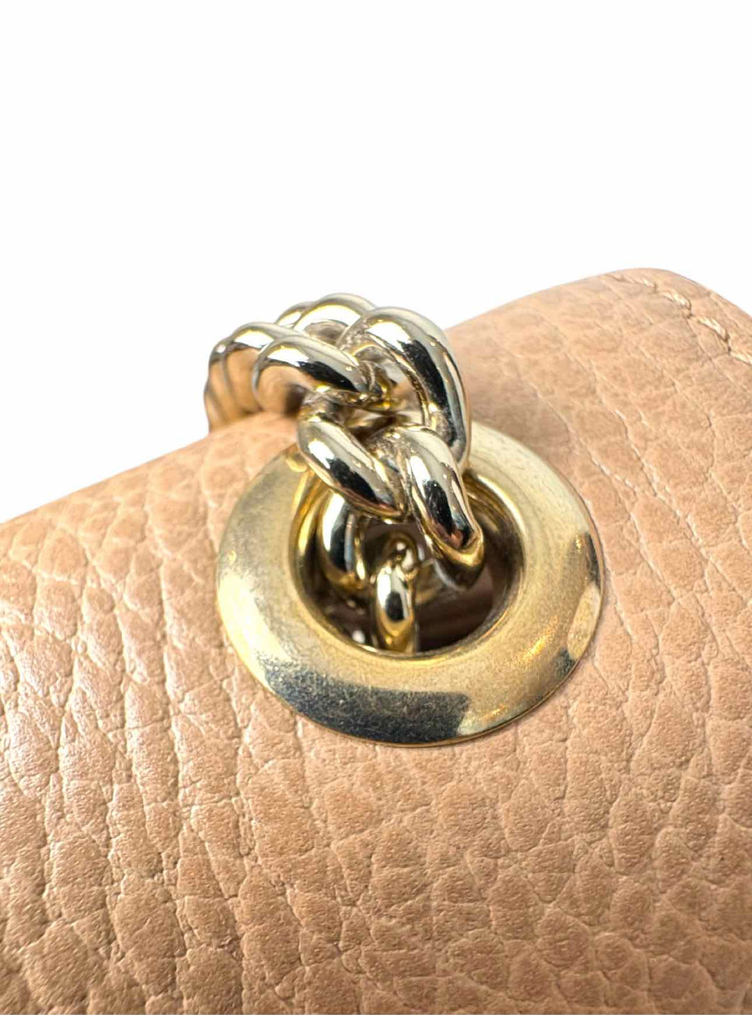 Gucci Dollar Calfskin Small Interlocking G Shoulder Bag Camelia Purse