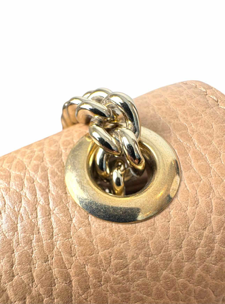Gucci Dollar Calfskin Small Interlocking G Shoulder Bag Camelia Purse