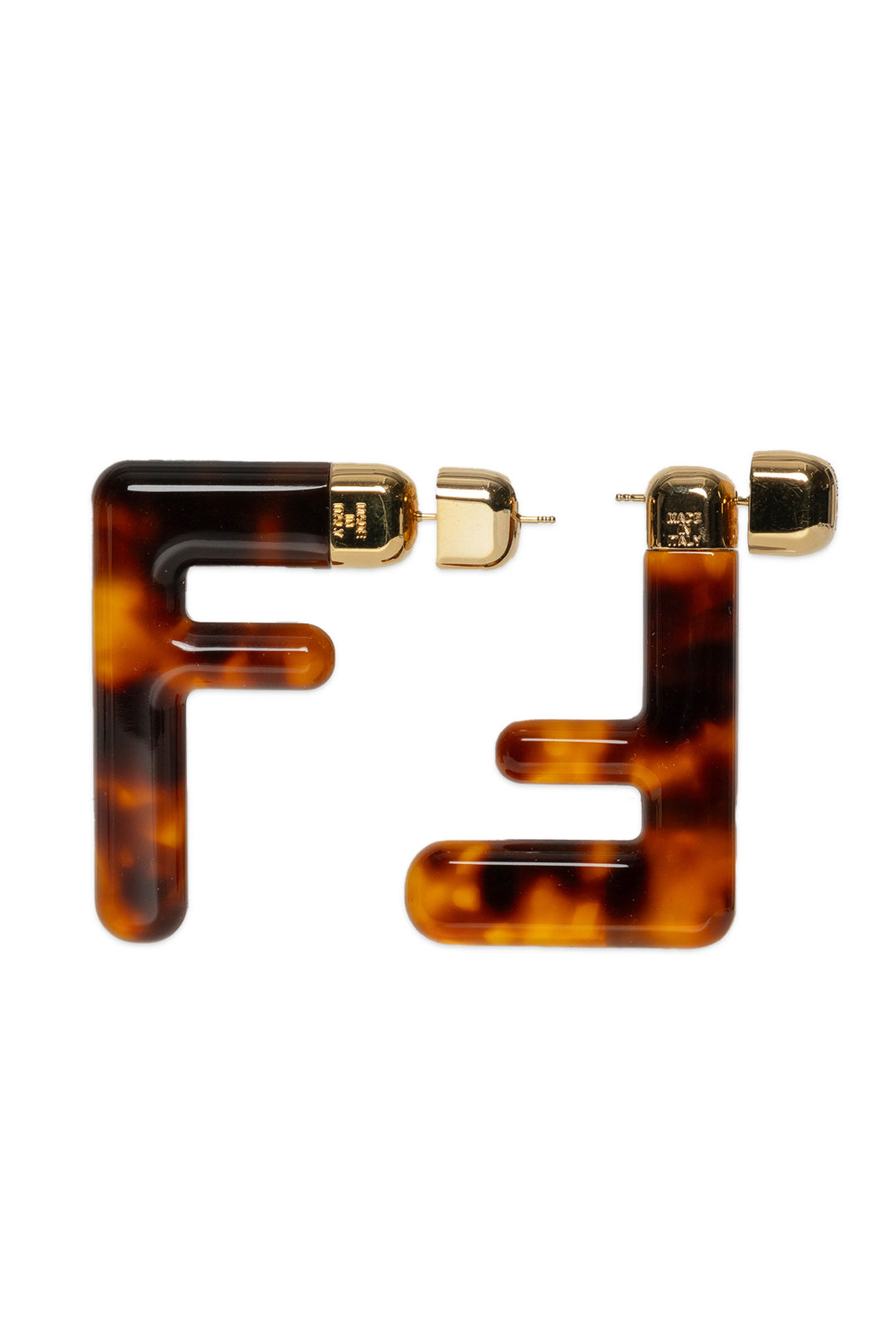 Fendi FF Tortoiseshell Earrings