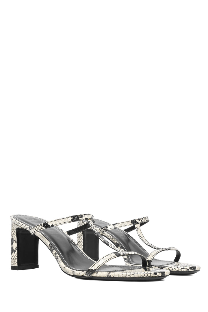 Staud Size 39 Talita Snakeskin-Embossed Leather Mules