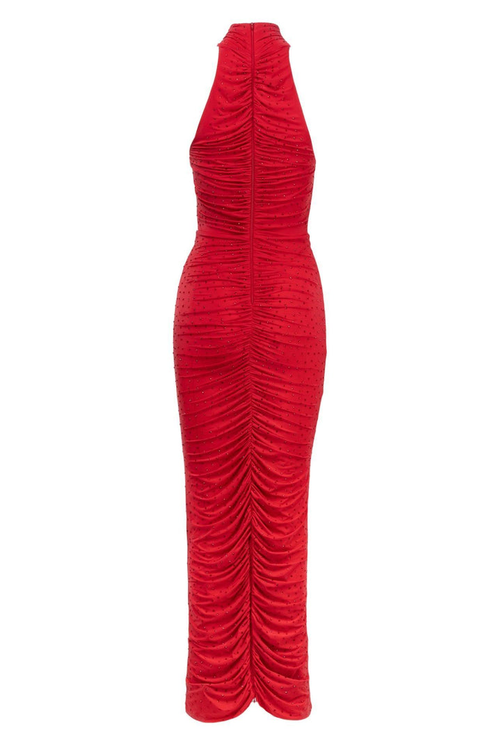 Alex Perry Size 12 Crystal Gabe Turtleneck Ruched Column Dress
