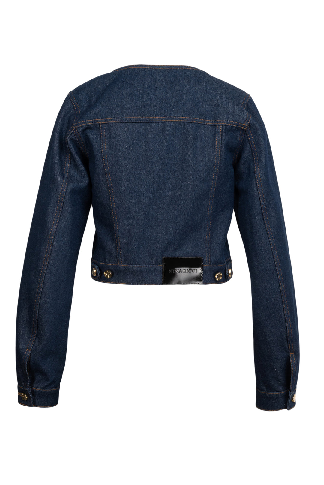 Nina Ricci Size 36 Square Neck Denim Jacket