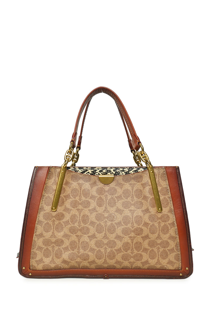 Coach Signature Canvas, Calfskin & Snakeskin Dreamer 36 Tote