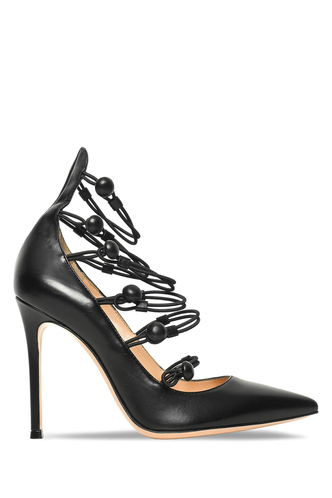 Gianvito Rossi Size 36 Strappy Elastic Button Closure Stiletto Pumps