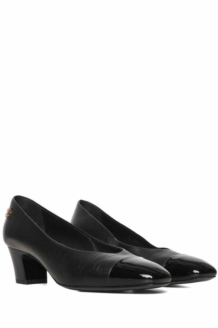 Chanel Size 36 Cap Toe Ballet Pumps
