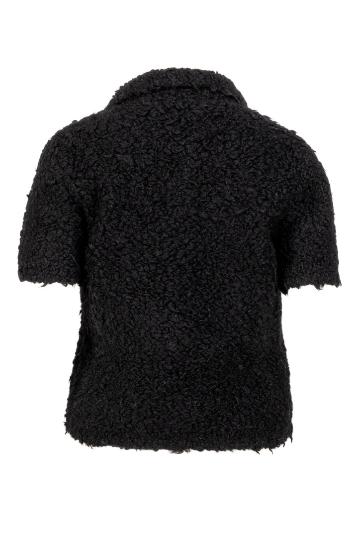 Marni Size 42 Teddy Wool-Blend Short Sleeve Polo Sweater