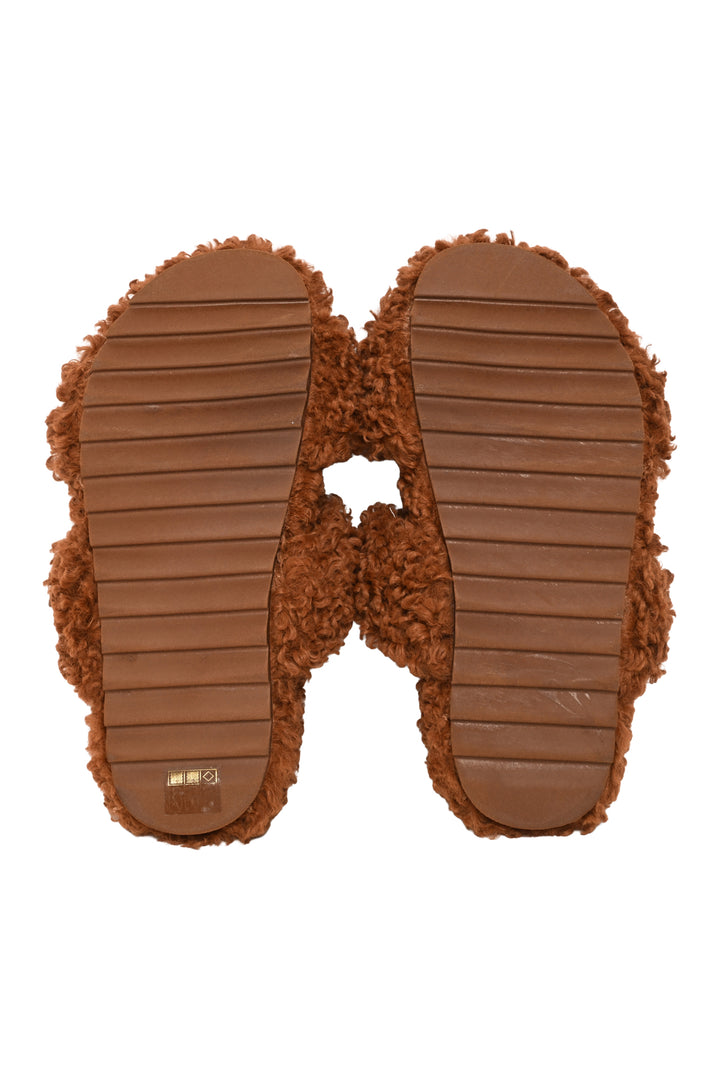 Gia Borghini Size 38.5  Gia 10 Faux Shearling Slides