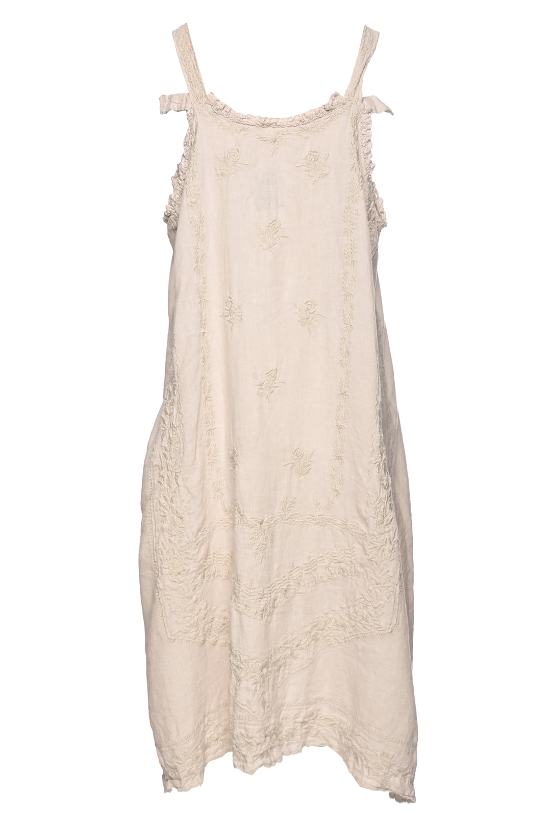Magnolia Pearl Size OS Embroidered Linen Tank Dress