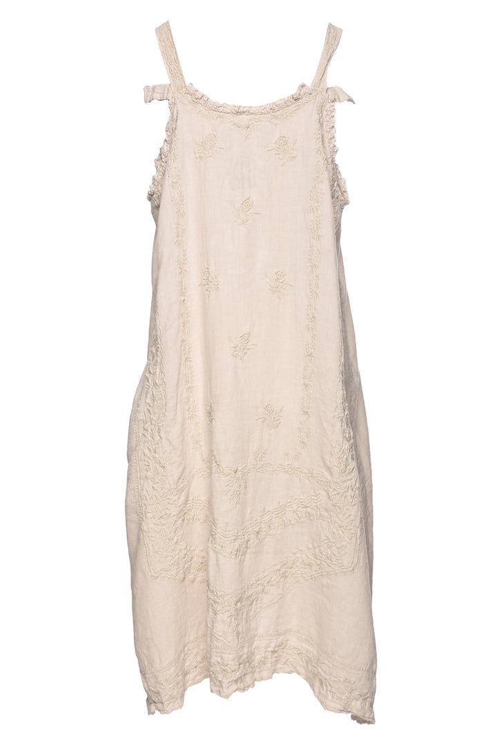 Magnolia Pearl Size OS Embroidered Linen Tank Dress
