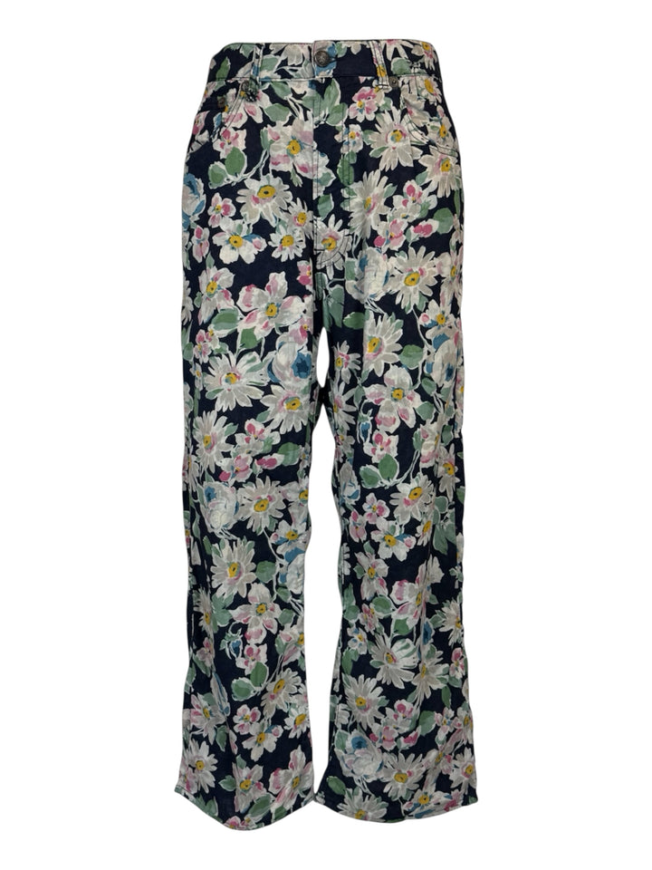 R13 Size 28 X-BF Layered Black Floral Pants
