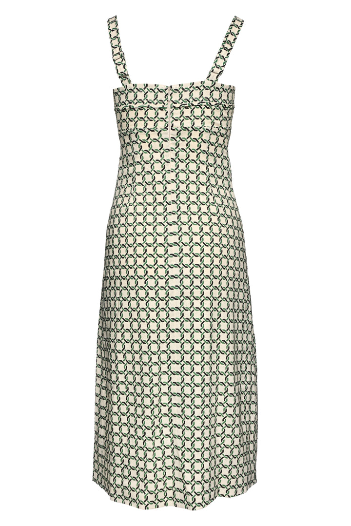 Veronica Beard Size 0 Colleen Stretch-Linen Midi Dress
