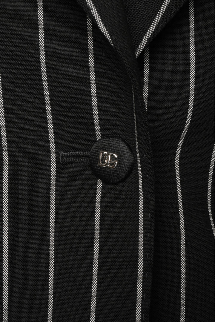 Dolce & Gabbana Size 40 Single Breasted Pinstripe Turlington Blazer