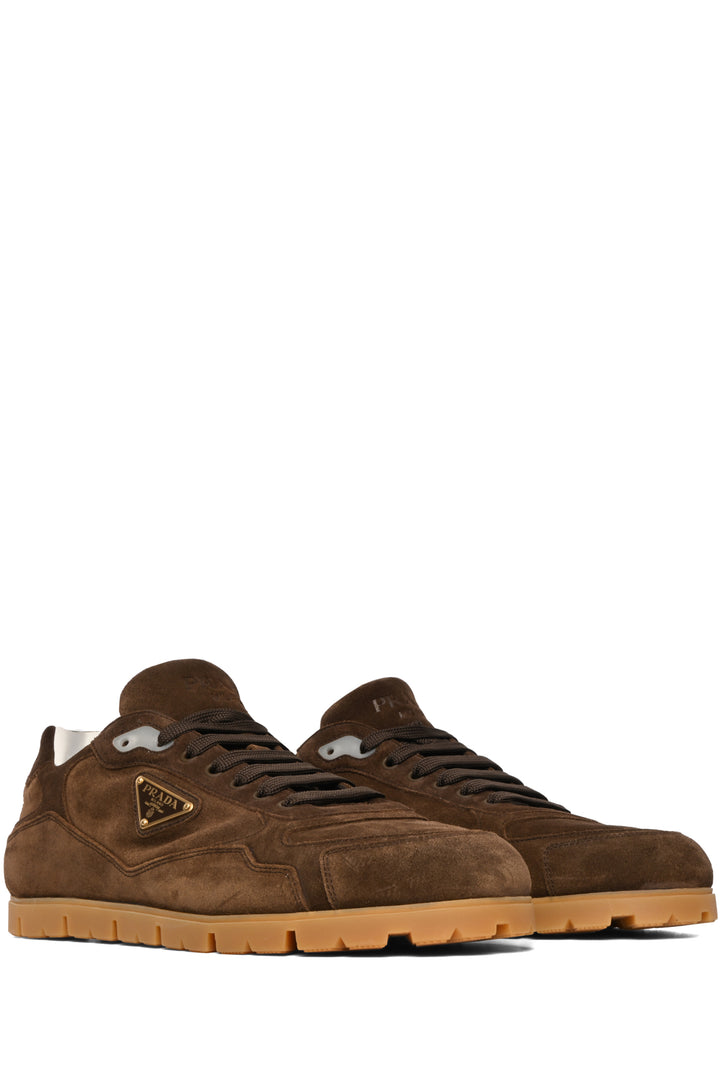 Prada Size 11 Men's Faded Suede Low Top Sneakers