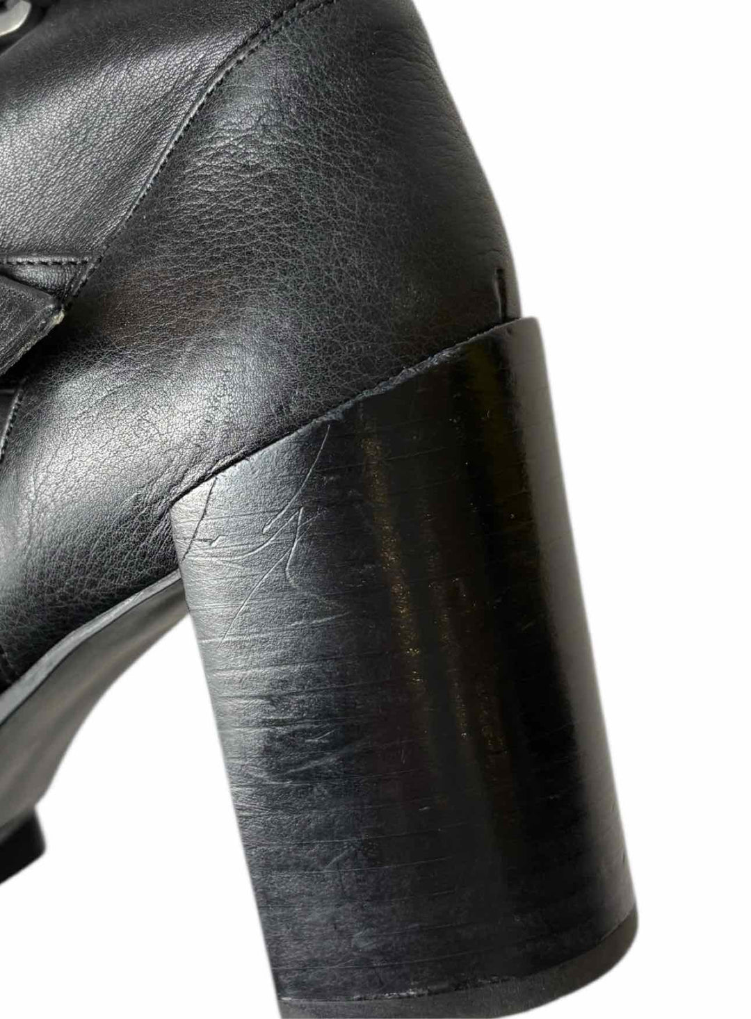 Robert Clergerie Size 37.5 Melody Noir Leather Ankle Boots