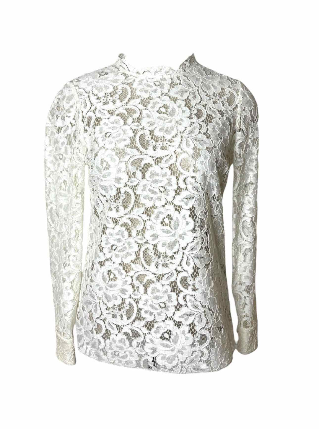 Saint Laurent Size 38 Lace Long Sleeve Tops