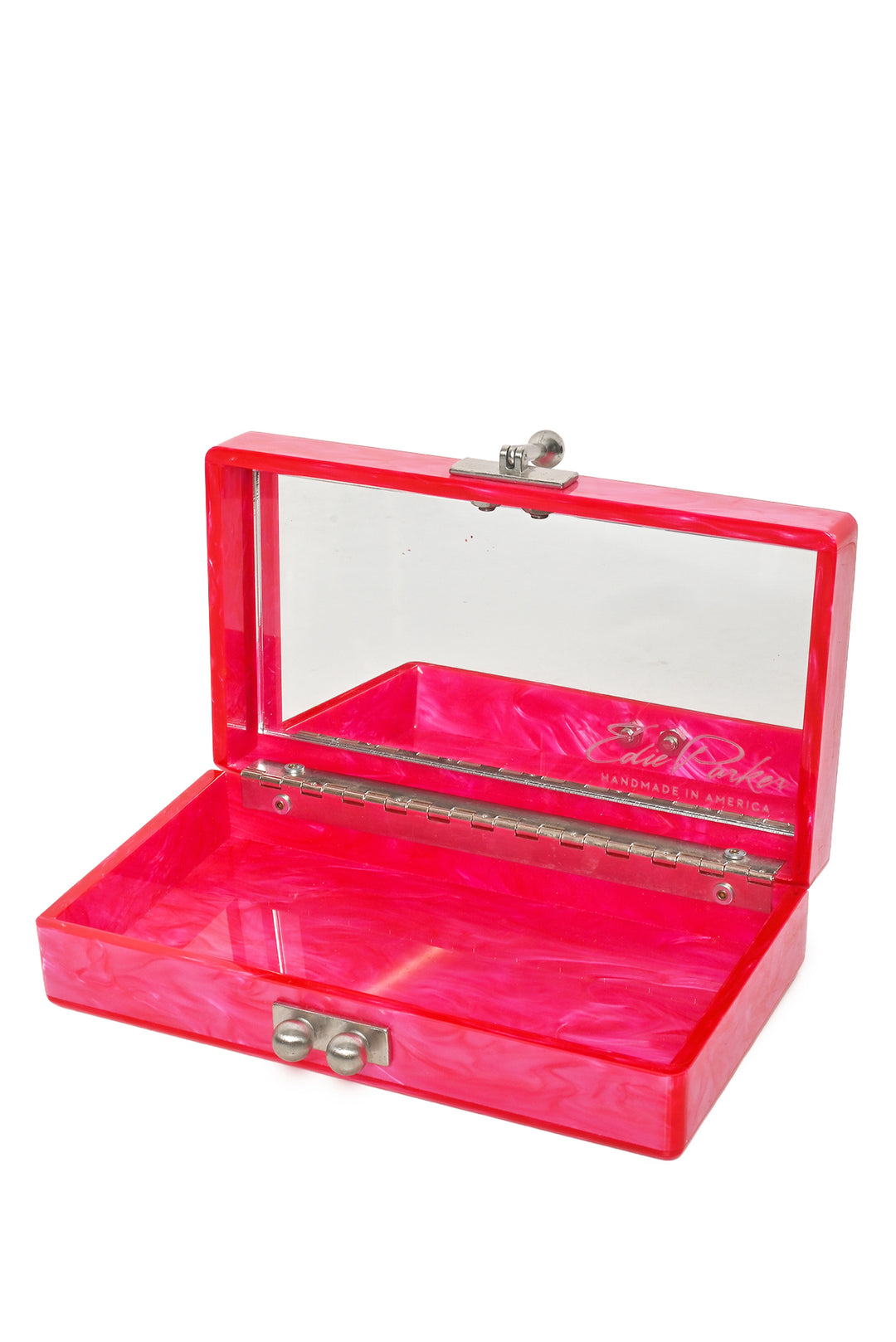 Edie Parker Pearlescent Acrylic Slim Jean Box Clutch